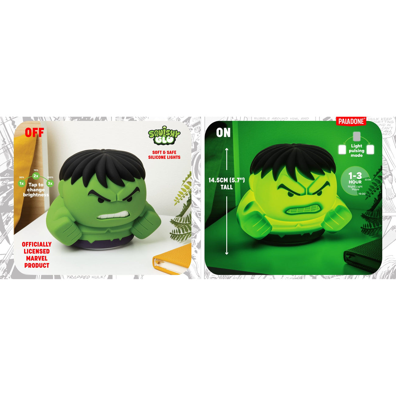 elbenwald-marvel-squishyglo-silikon-leuchte-hulk-led-usb image 2