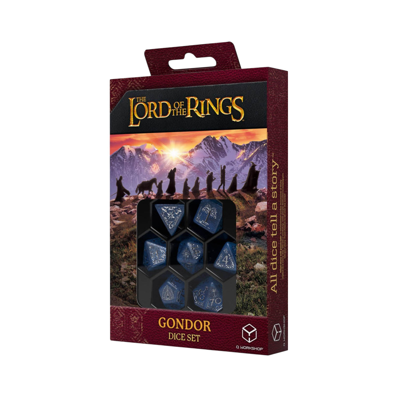 der-herr-der-ringe-gondor-rpg-w-rfel-set-7-teilig-wei-e-stadt image 2
