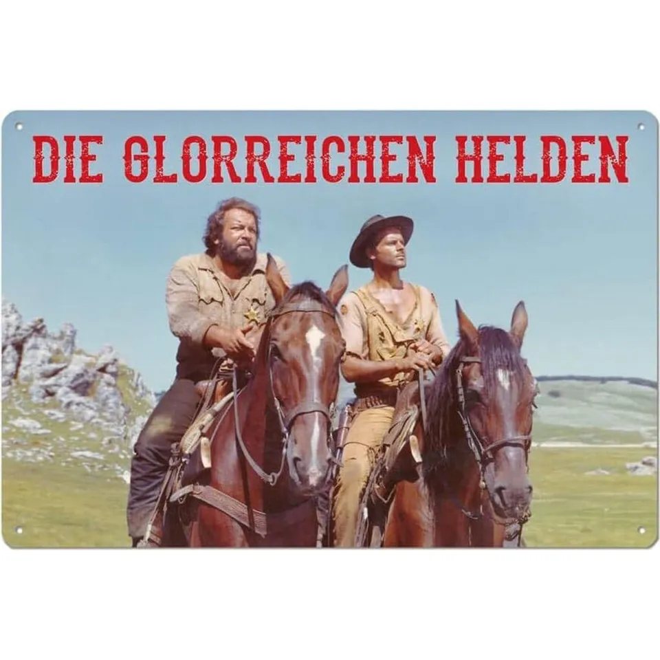 bud-spencer-terence-hill-blechschild-die-glorreichen-metallschild image 1