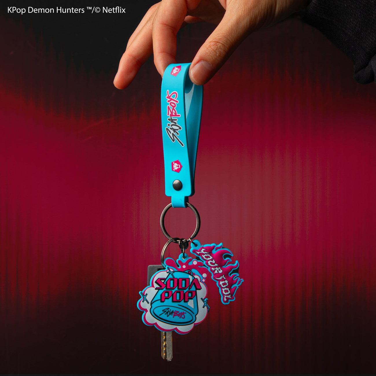 kpop-demon-hunters-soda-pop-handgelenk-schl-sselanh-nger-neon image 2
