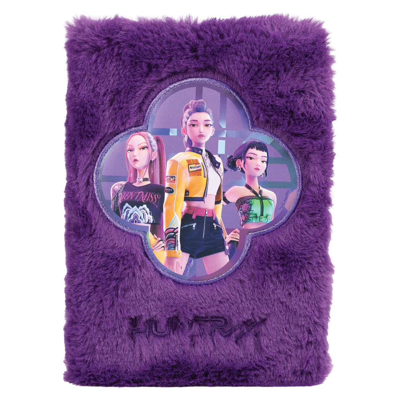 elbenwald-kpop-demon-hunters-notizbuch-a5-huntr-x-plush-tagebuch image 1