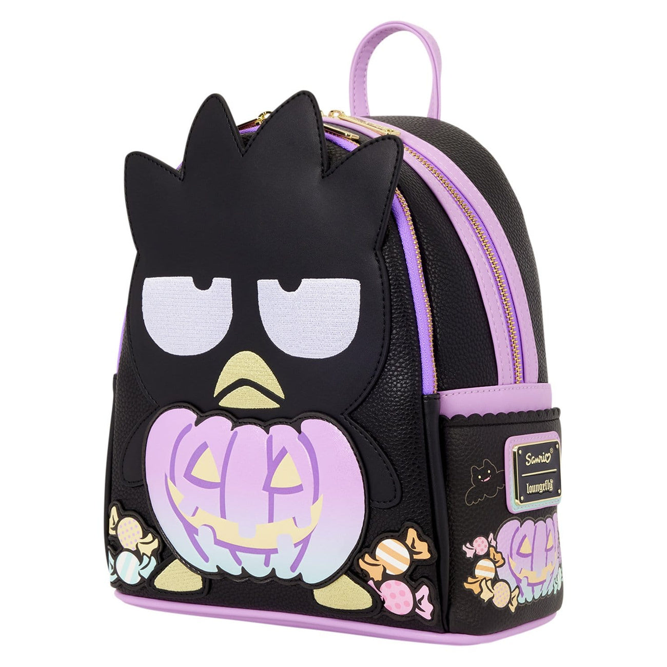 sanrio-loungefly-badtz-maru-pumpkin-mini-rucksack-orange image 3