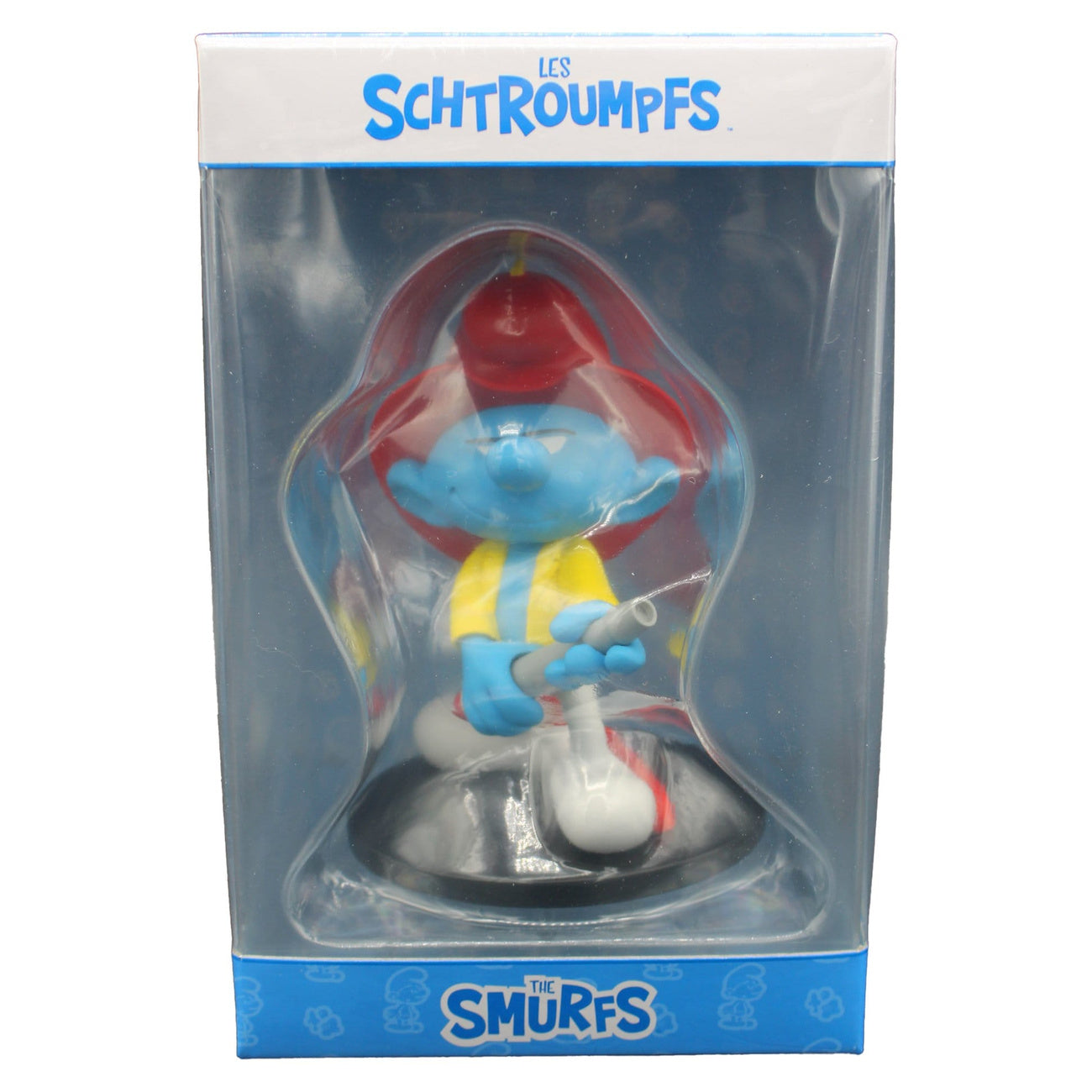 elbenwald-die-schl-mpfe-feuerwehrmann-schlumpf-statue-12-cm-resin image 1