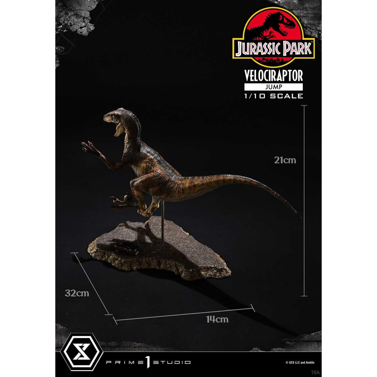 jurassic-park-velociraptor-jump-statue-21-cm-1-10-sammlerfigur image 2