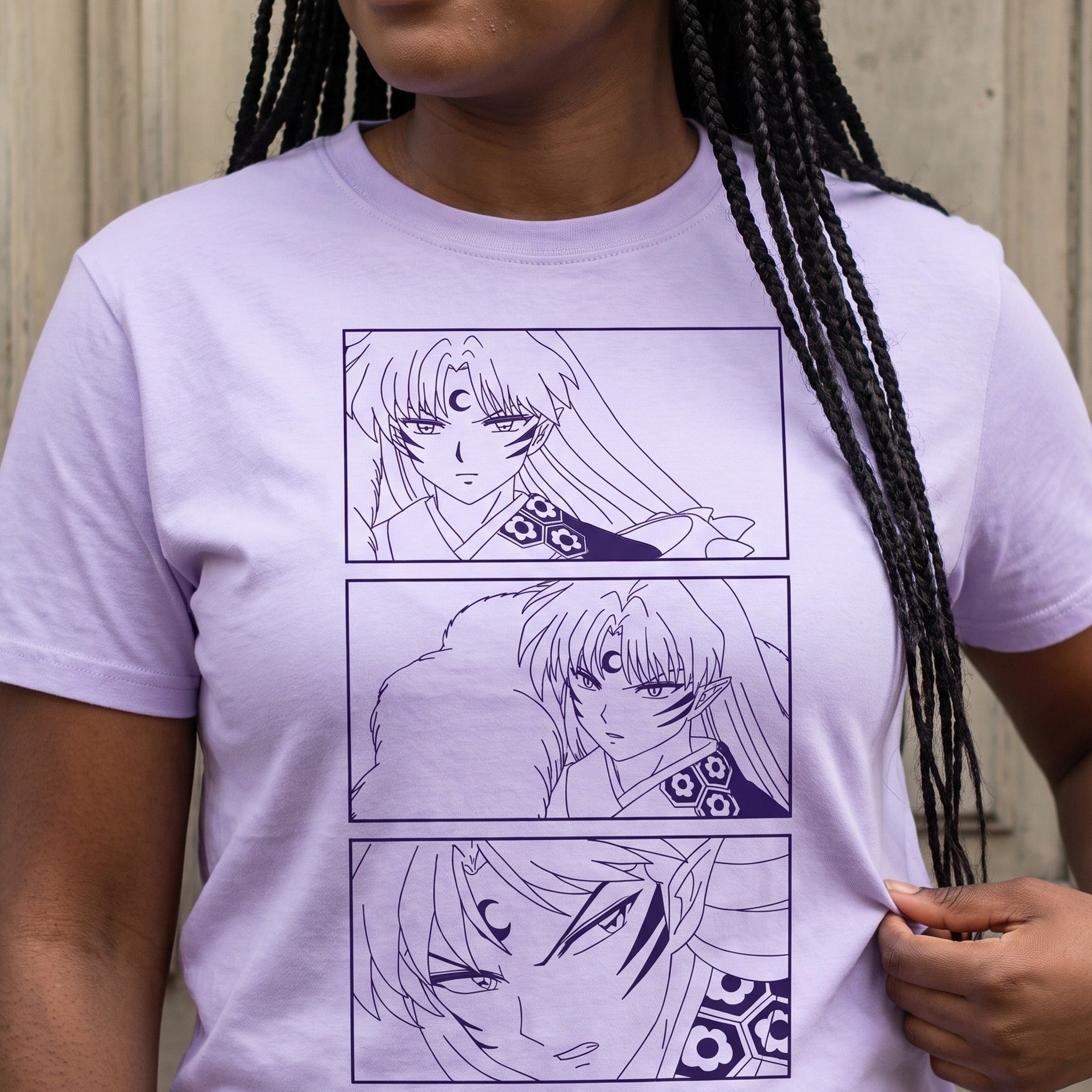 inuyasha-sesshomaru-t-shirt-baumwolle-anime-motiv image 4