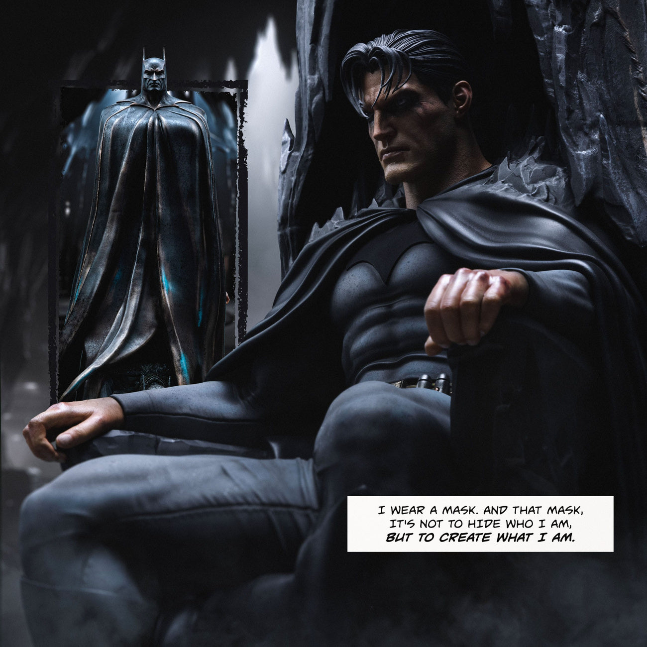 dc-comics-batman-and-bruce-wayne-statue-1-4-polystone image 6