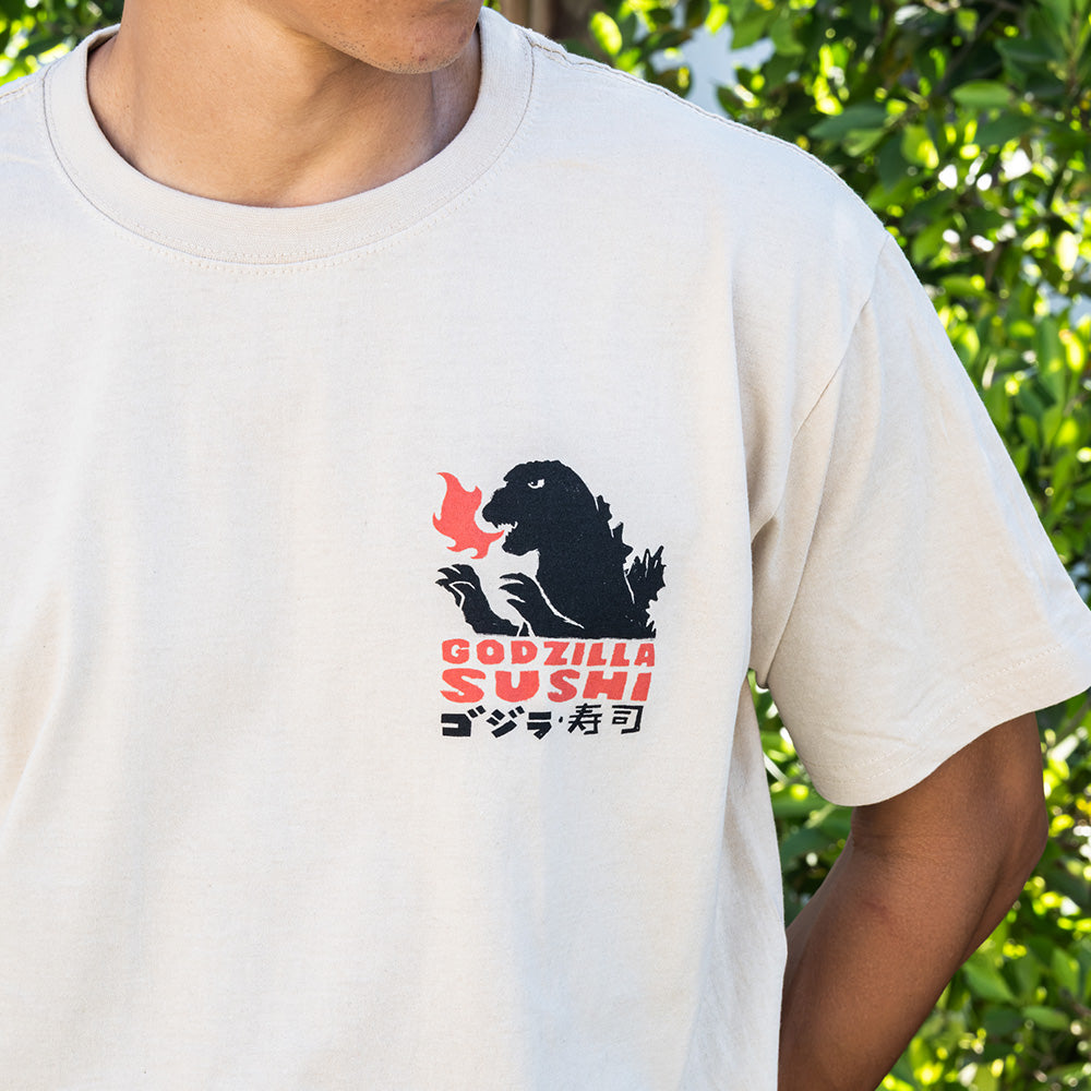 godzilla-sushi-block-print-t-shirt-beige-baumwolle image 3
