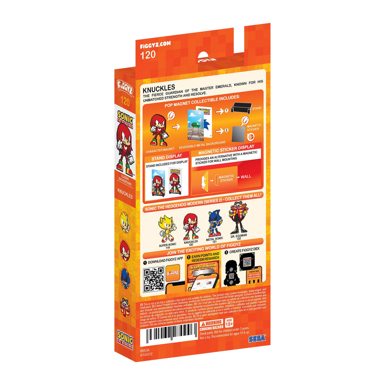 figgyz-sonic-the-hedgehog-magnet-sammelfigur-knuckles-pixel image 3