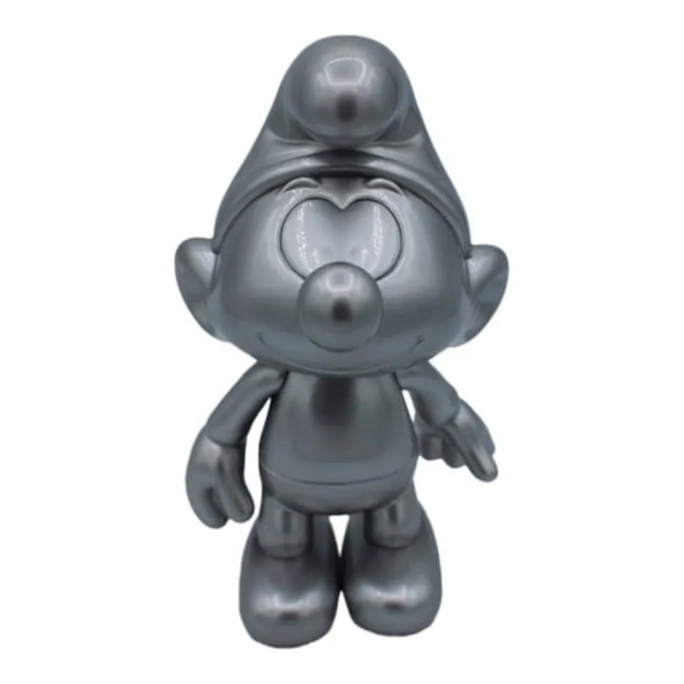 die-schl-mpfe-schlumpf-silber-vinyl-figur-19-cm-sammler image 1