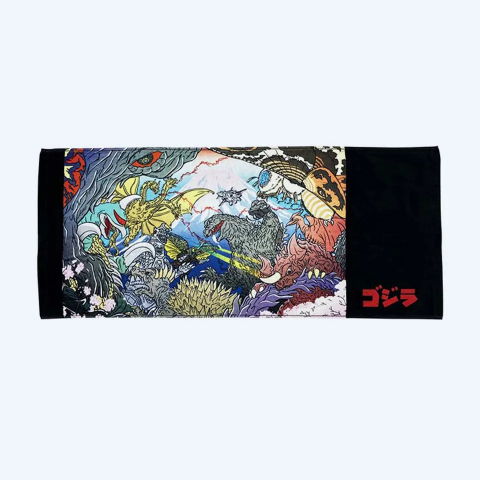 godzilla-home-games-fuji-monster-battle-face-towel-baumwolle image 1