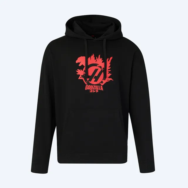 godzilla-x-haas-team-hoodie-schwarz-kapuzenpullover-baumwolle image 1