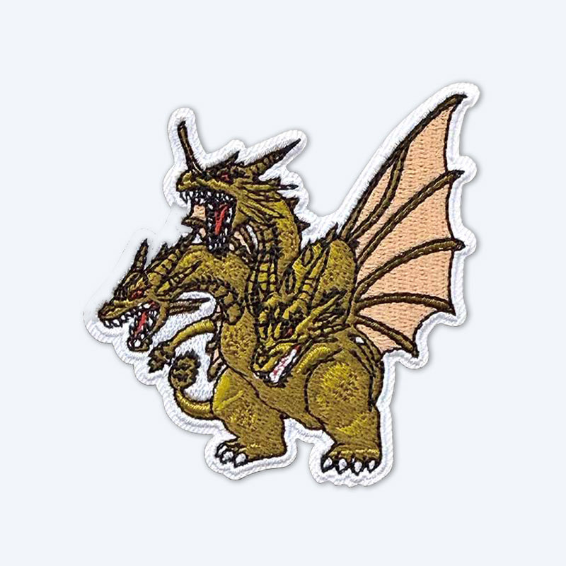 king-ghidorah-embroidered-patch-aufn-her-b-gelbild-7cm image 1