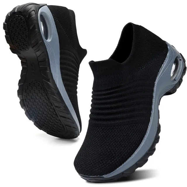 hkr-damen-sneaker-slip-on-schwarz-39-memory-foam image 1