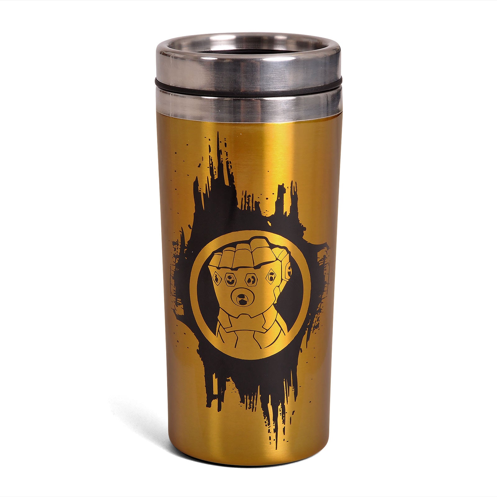 elbenwald-avengers-thanos-infinity-gauntlet-to-go-becher-450ml-gold image 1