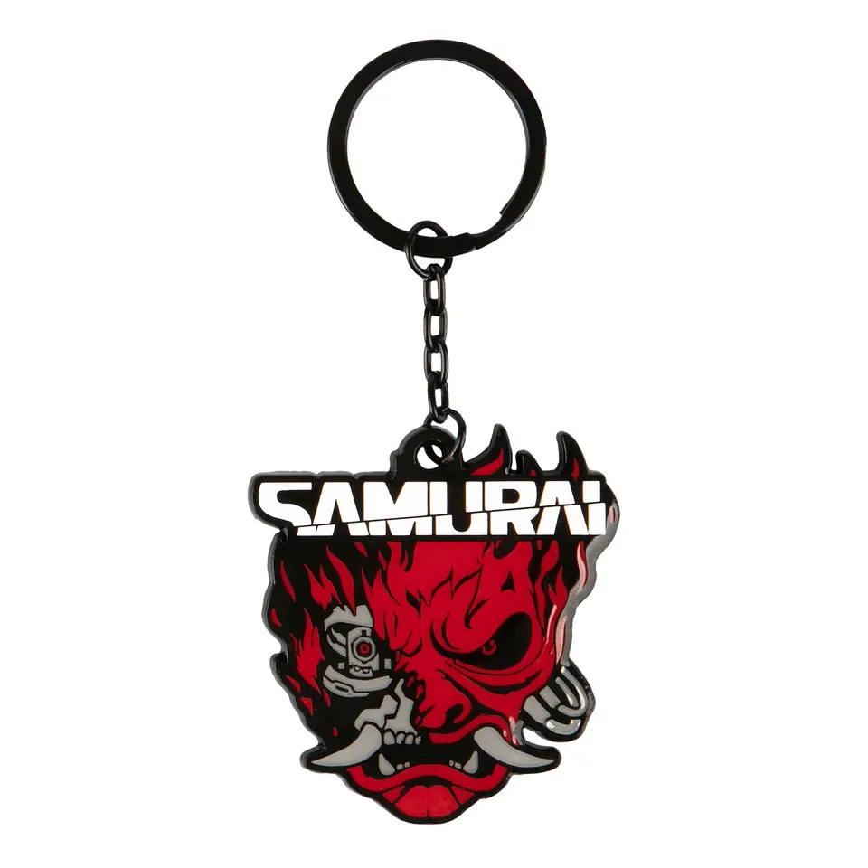 cyberpunk-2077-samurai-logo-schl-sselanh-nger-keychain-metall image 1