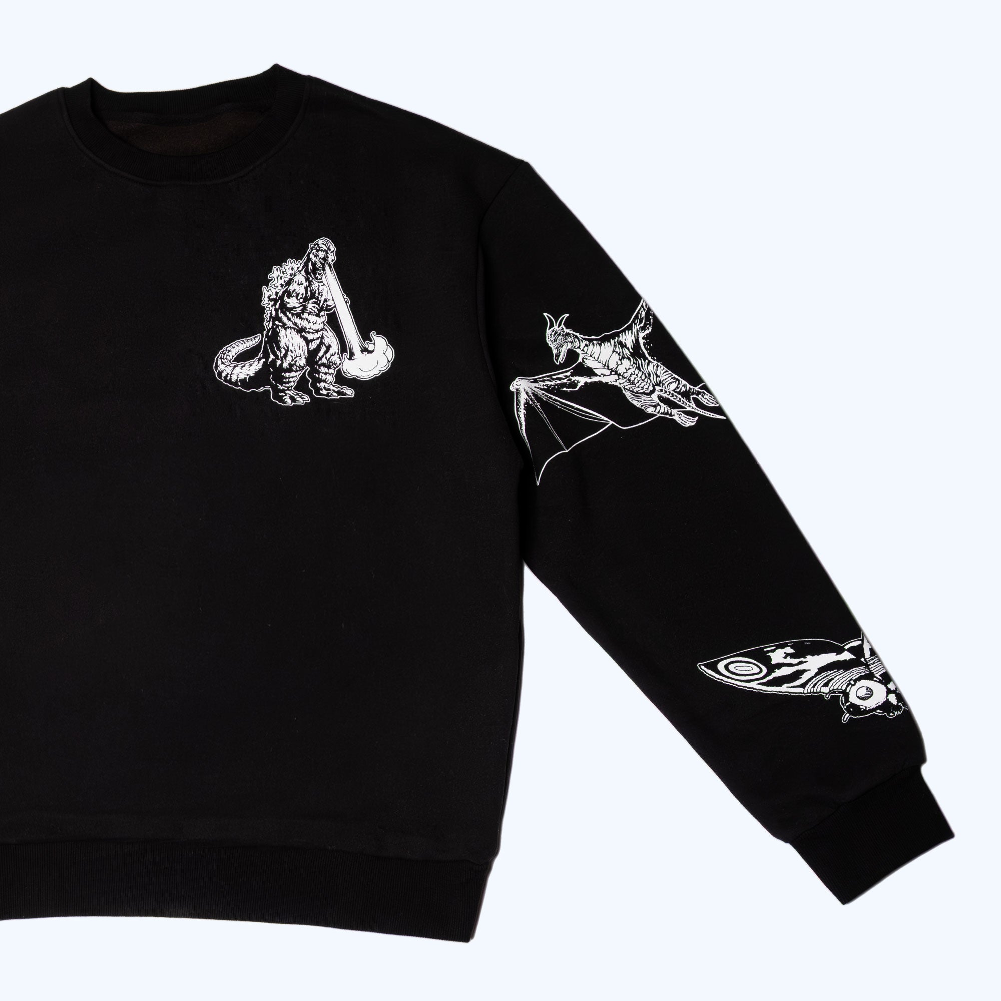 godzilla-kaiju-print-sweatshirt-schwarz-baumwolle-relaxed image 5