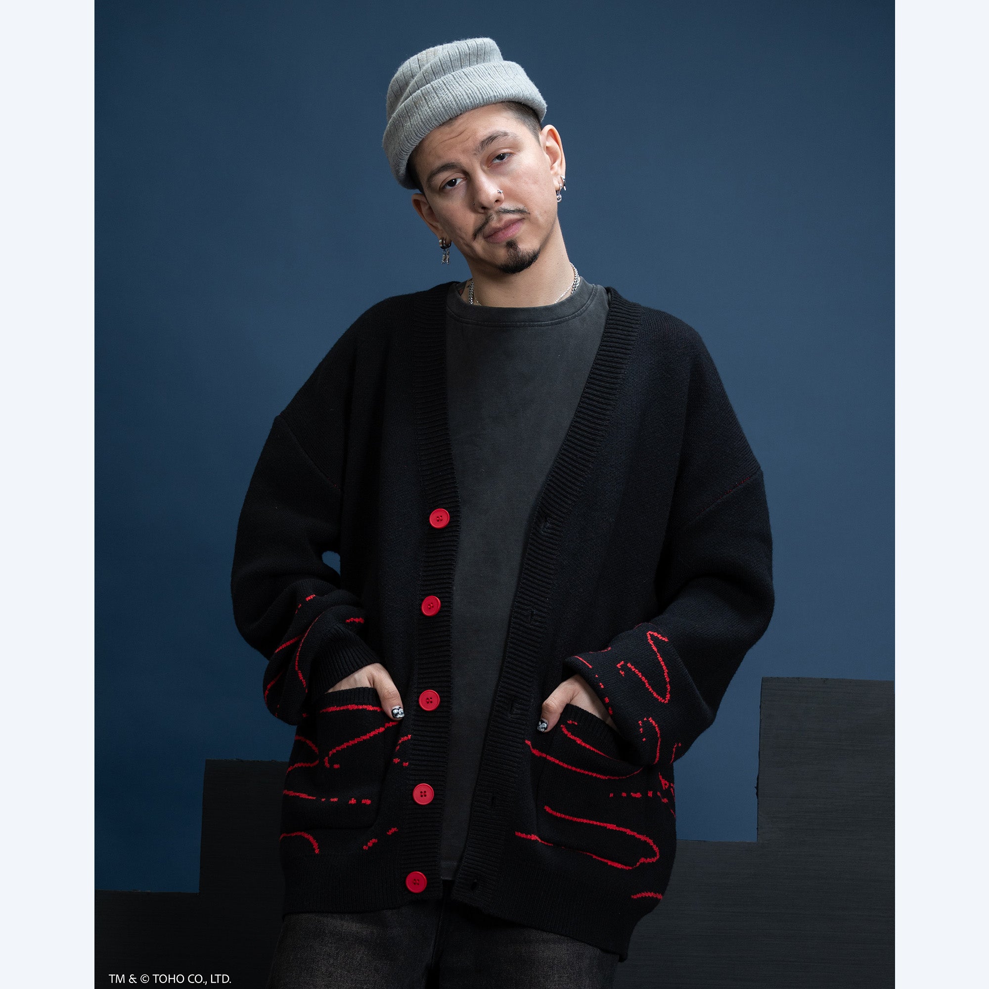 godzilla-kamata-kun-cardigan-strickjacke-shin-viskose image 8