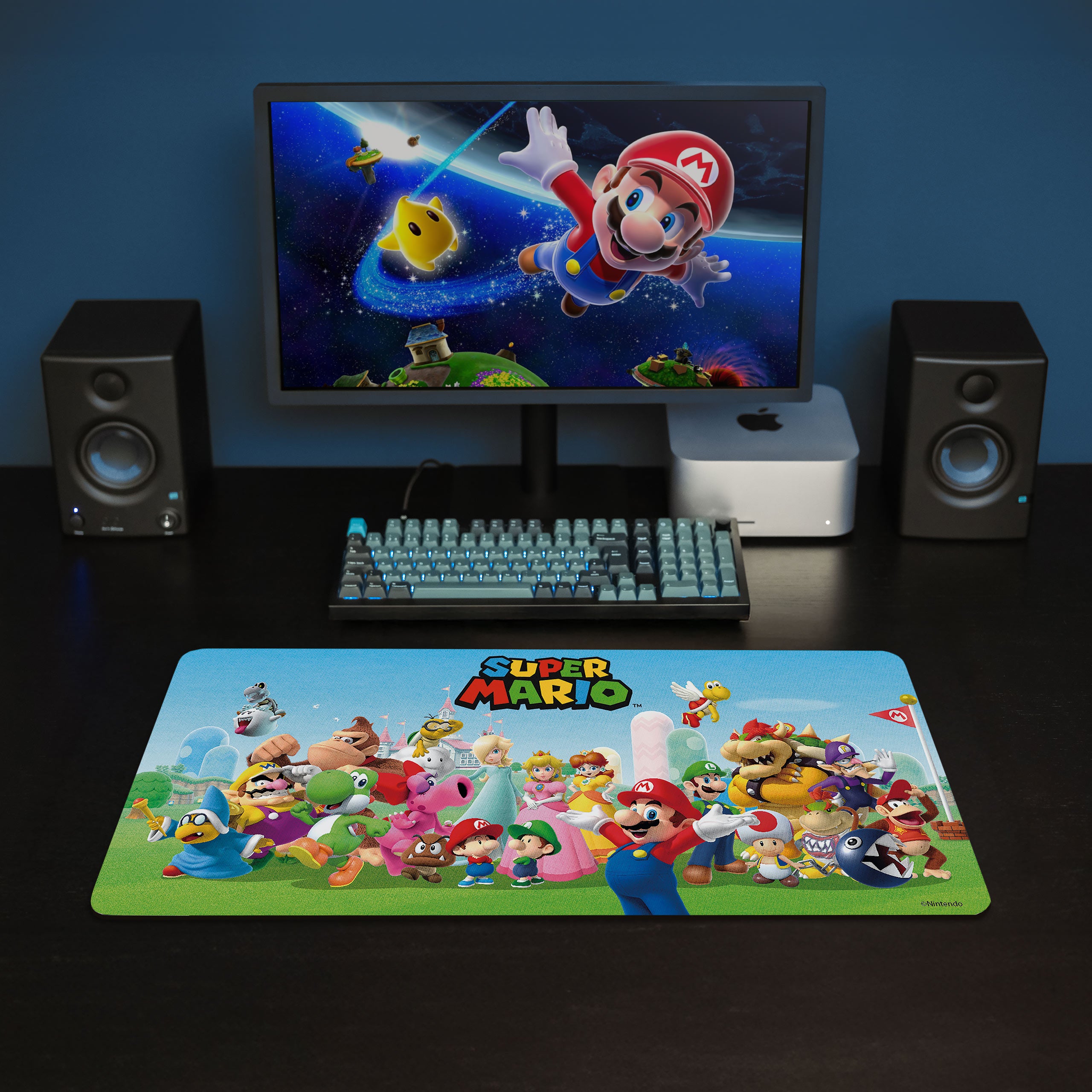 elbenwald-super-mario-allstars-mousepad-xxl-80x35-cm image 1