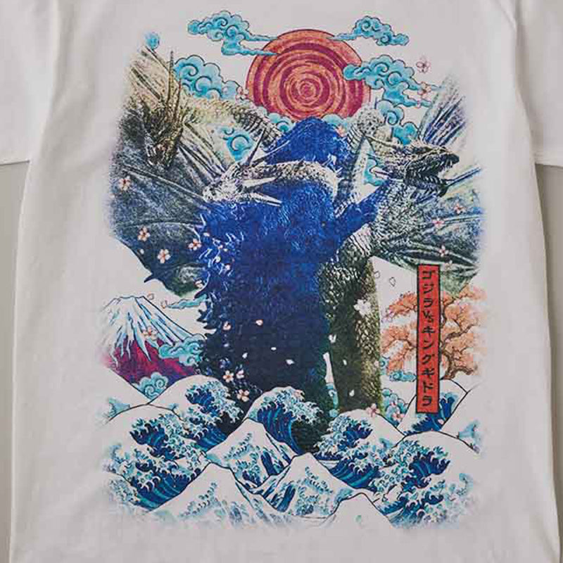 godzilla-1991-big-print-t-shirt-baumwolle-gr-l-king-ghidorah-print image 2