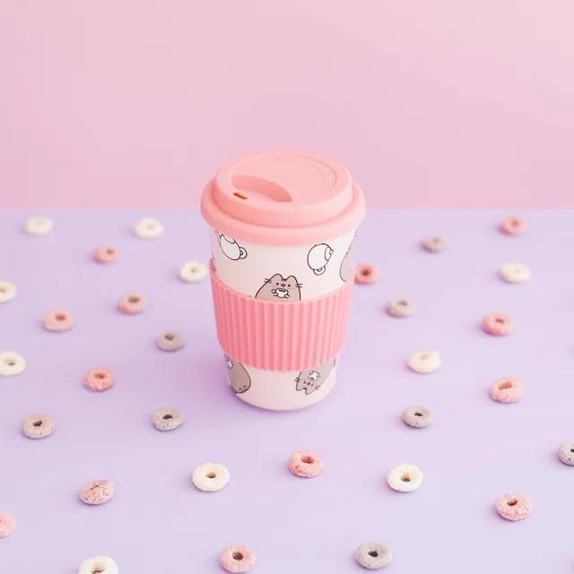 pusheen-keramikbecher-mit-deckel-400-ml-tasse image 1