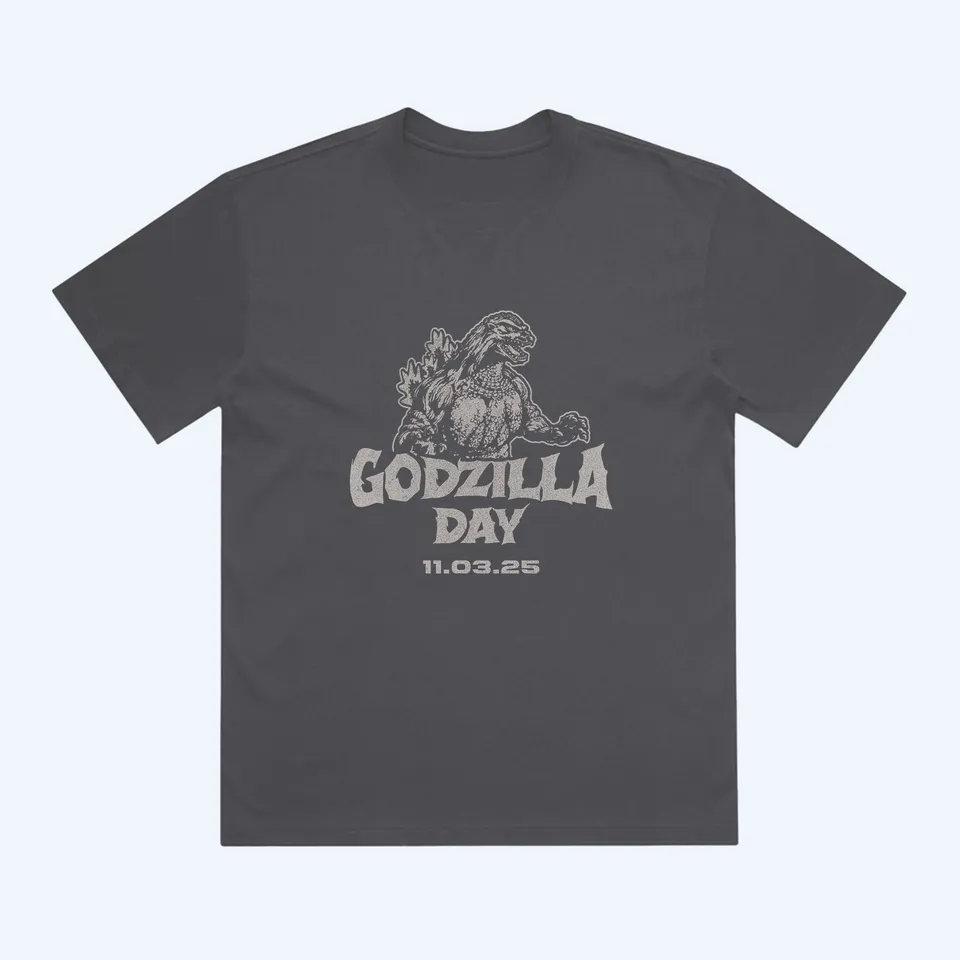 godzilla-day-2025-t-shirt-graphit-schwarz-baumwolle-vintage image 1