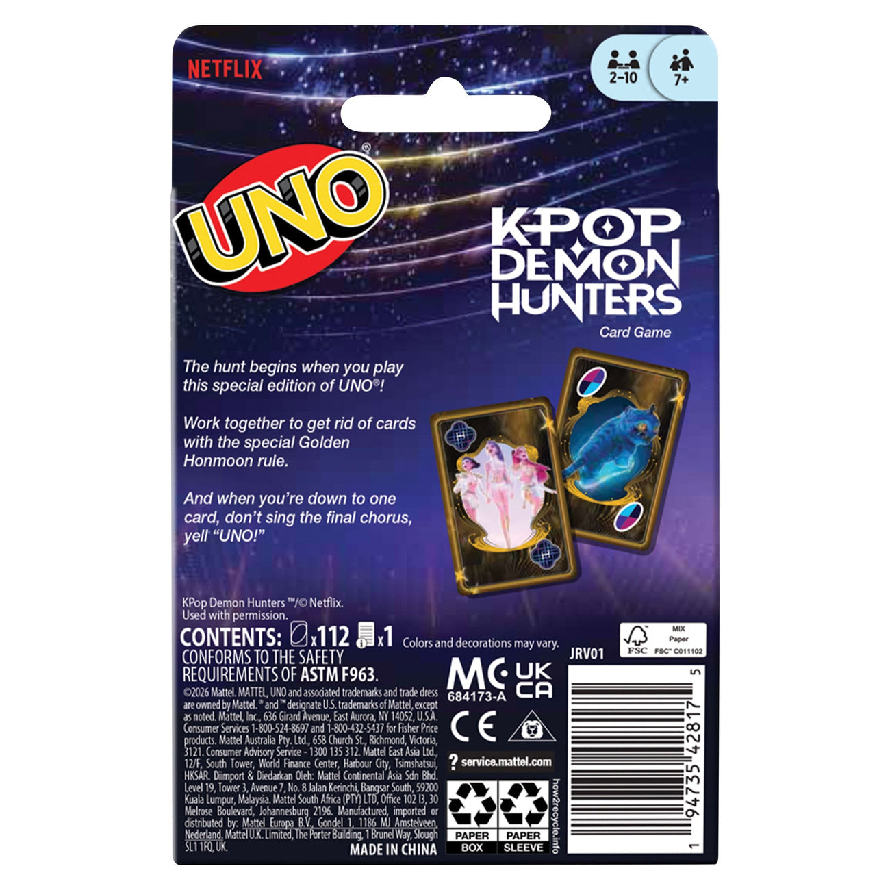 kpop-demon-hunters-uno-kartenspiel-goldener-honmoon image 5