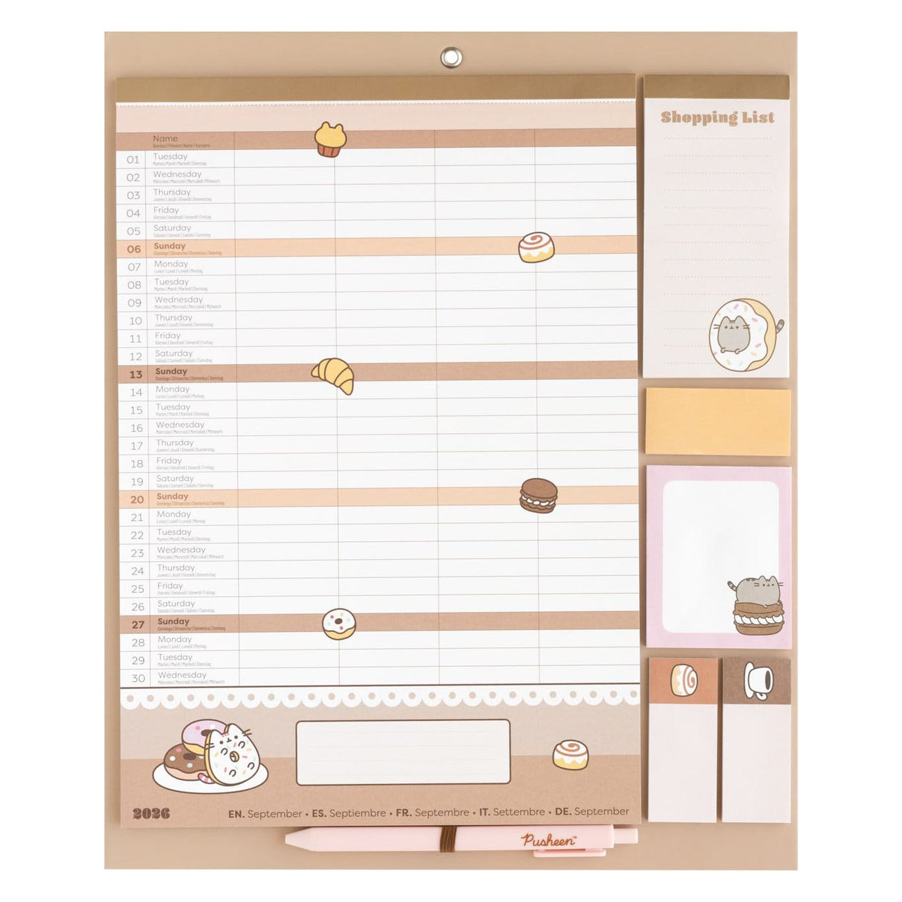 pusheen-magnetischer-planer-2026-27-30x35-cm-16-monate image 3
