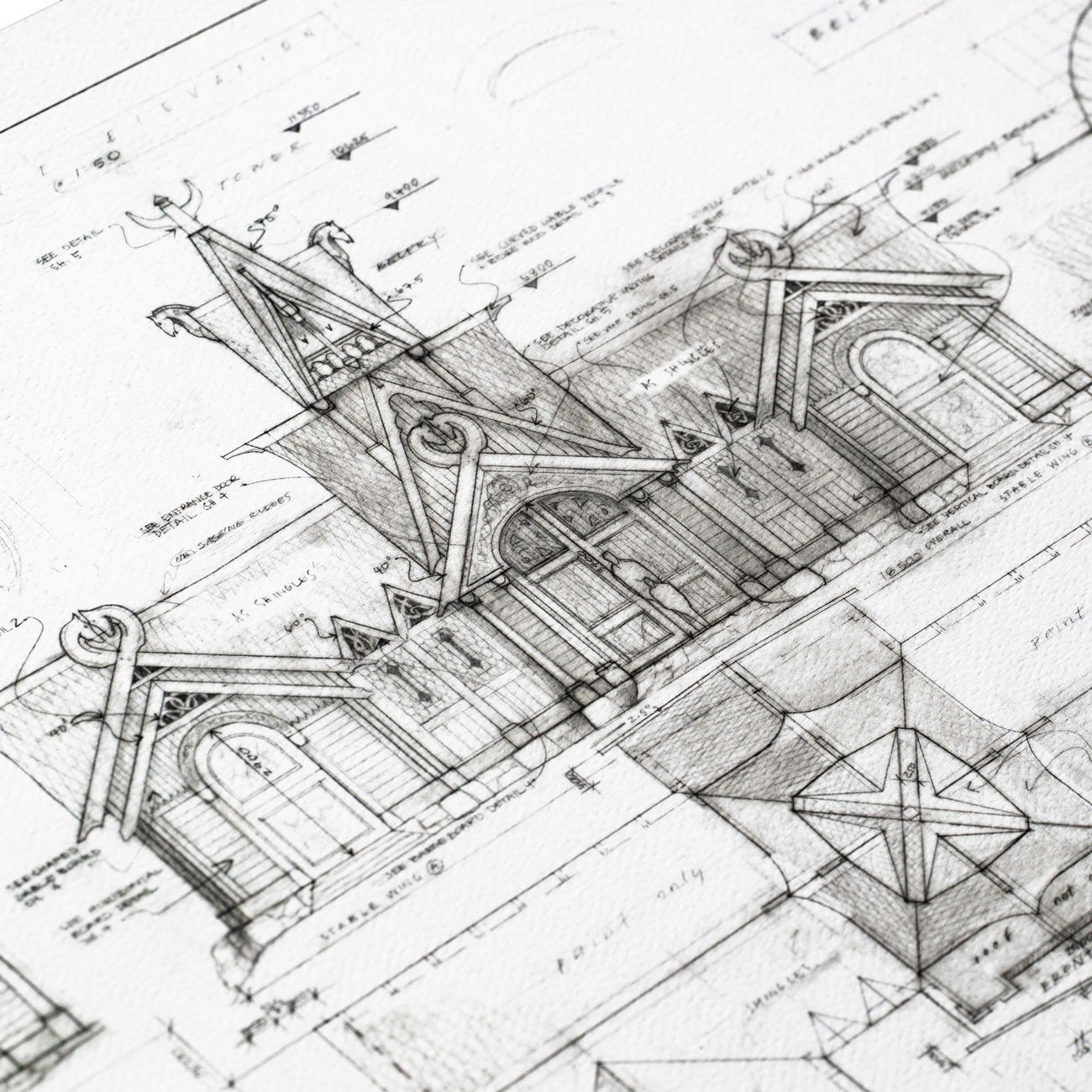 herr-der-ringe-bauplan-kunstdruck-stable-of-edoras-poster image 3