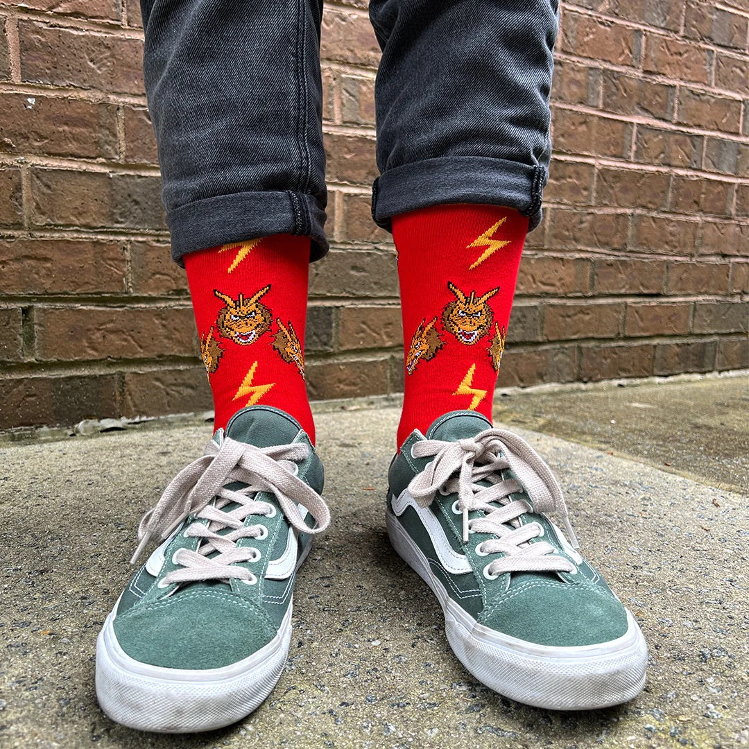 godzilla-king-ghidorah-socken-rot-gold-one-size image 3