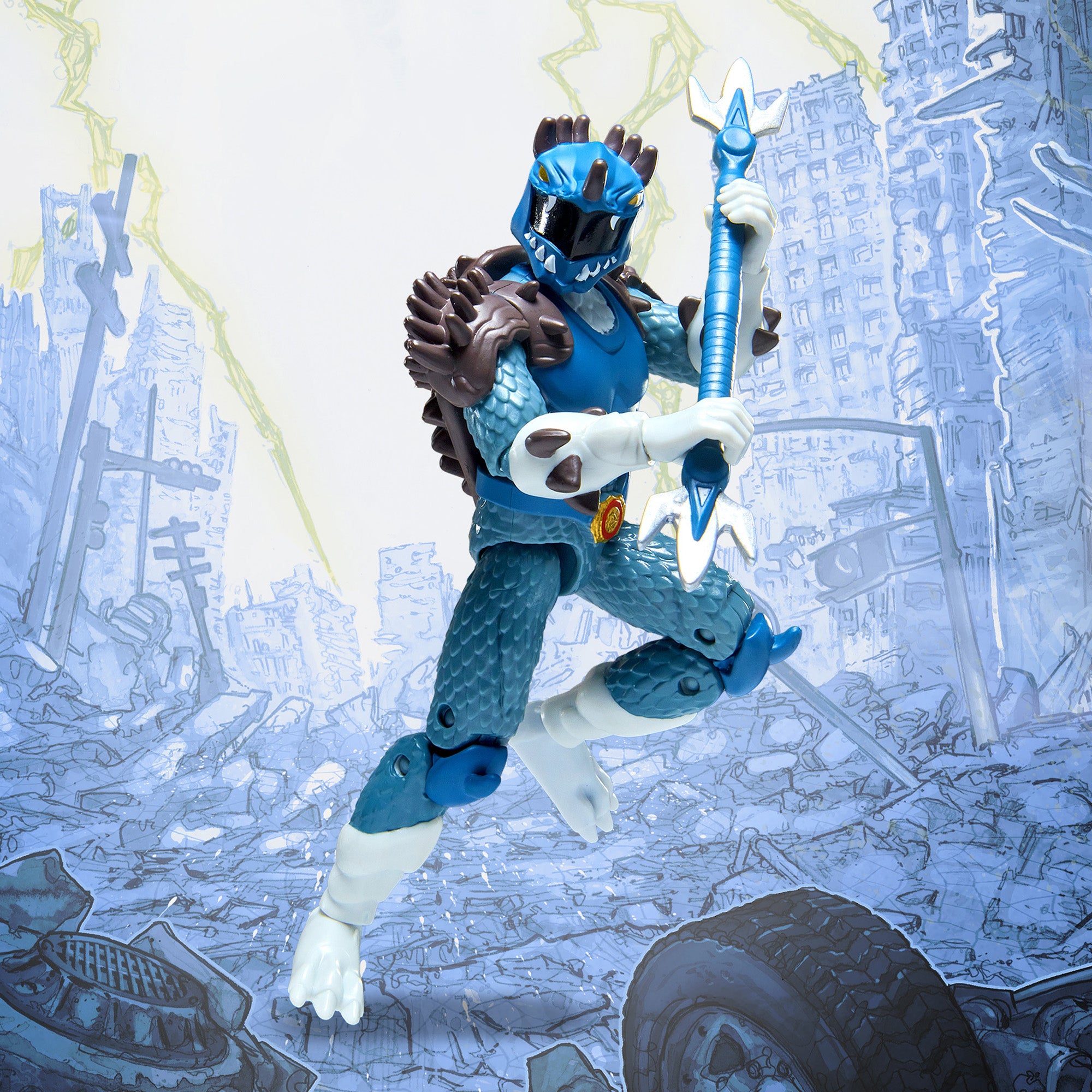 godzilla-power-rangers-kaiju-ranger-blue-anguirus-figur-15cm image 2
