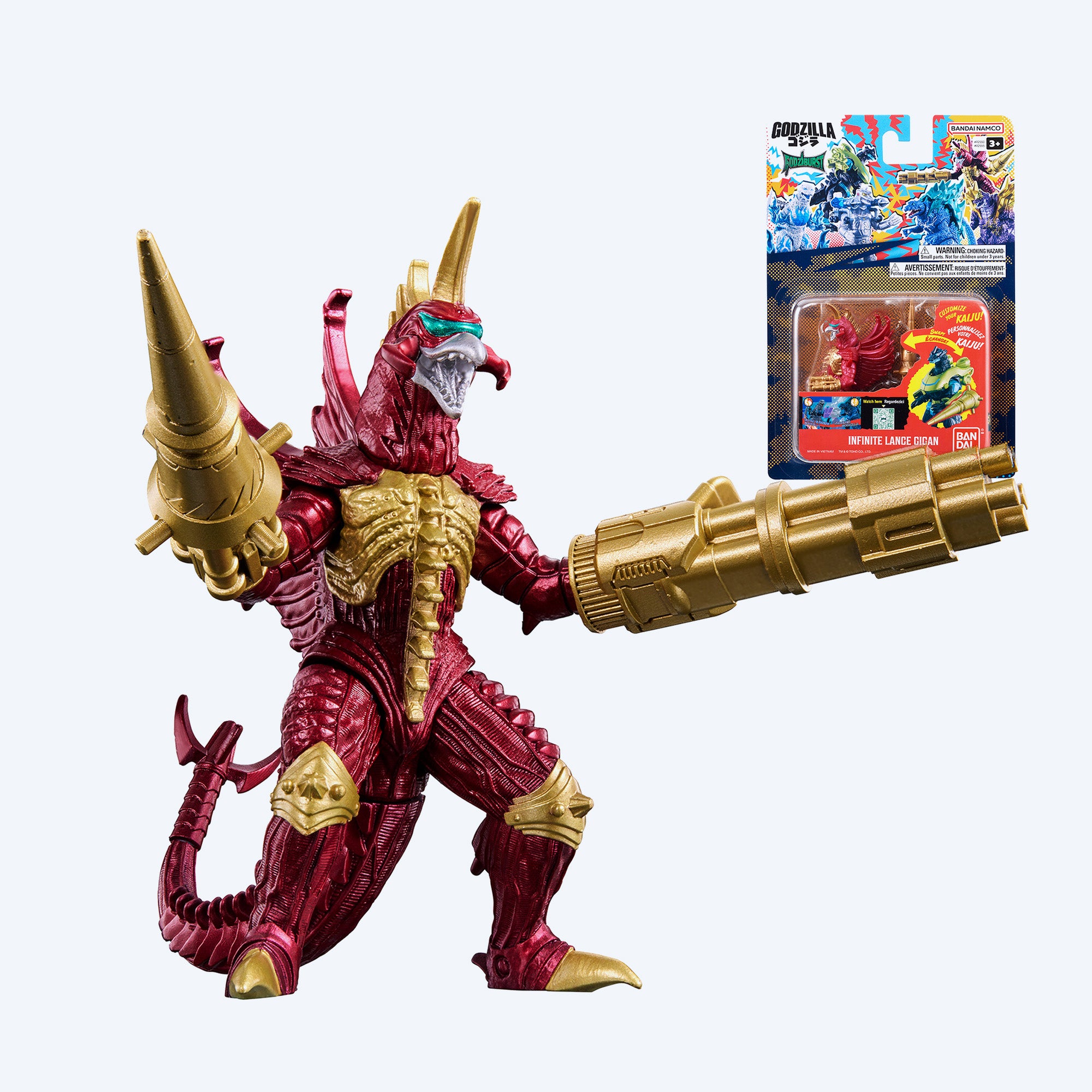godziburst-infinite-lance-gigan-pvc-figur-9cm-bandai image 3
