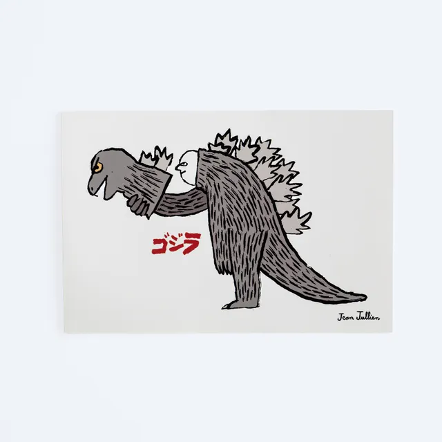 godzilla-the-art-jean-jullien-postkarte-wei image 1