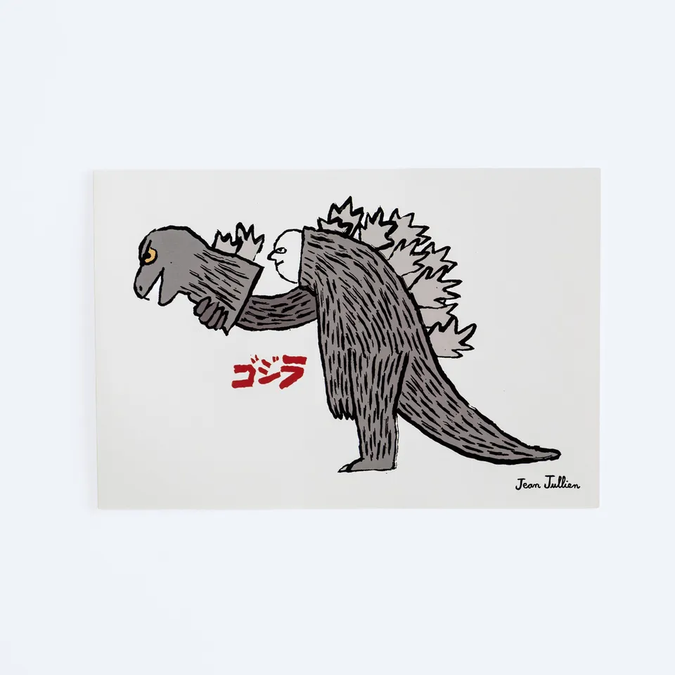 godzilla-the-art-jean-jullien-postkarte-wei image 1