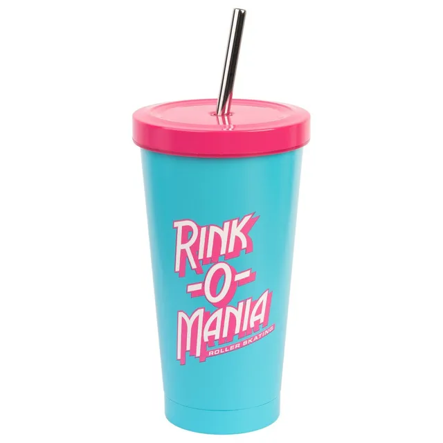 stranger-things-rink-o-mania-becher-strohhalm-550-ml image 1