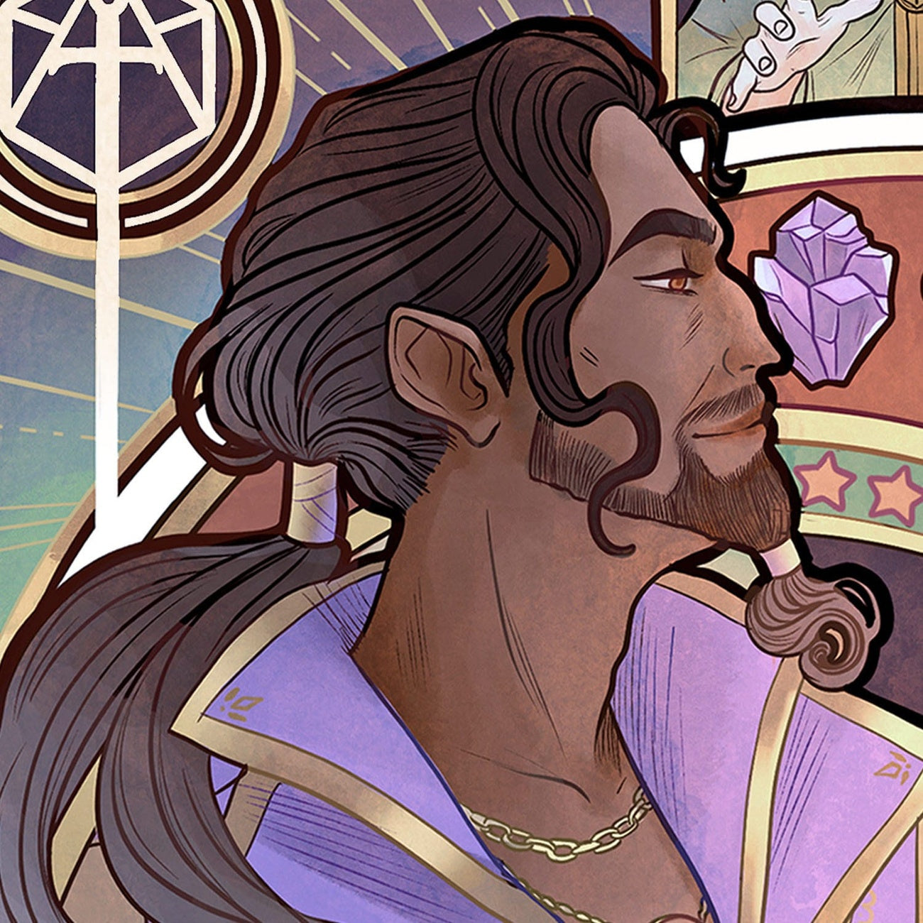 critical-role-matthew-mercer-kunstdruck-46x28-cm-art-nouveau image 5