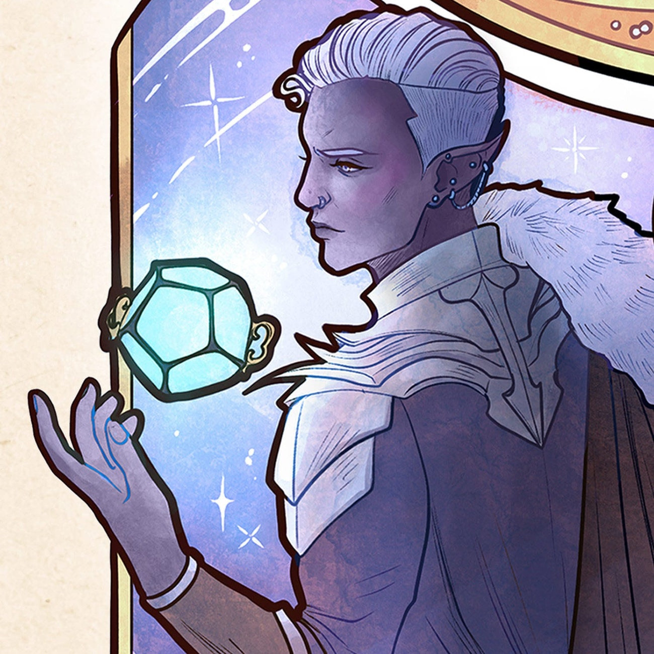 critical-role-matthew-mercer-kunstdruck-46x28-cm-art-nouveau image 4