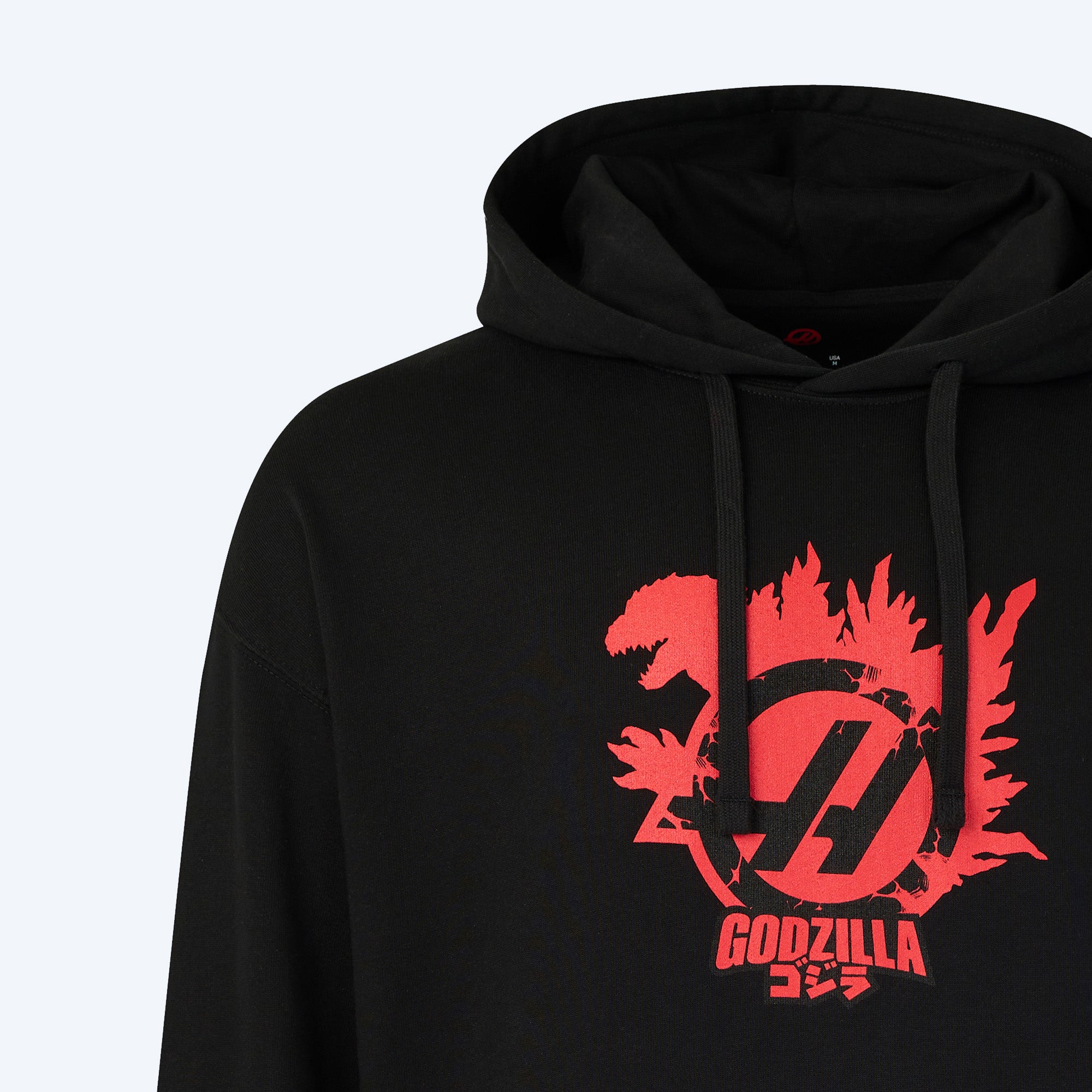 godzilla-x-haas-team-hoodie-schwarz-kapuzenpullover-baumwolle image 4
