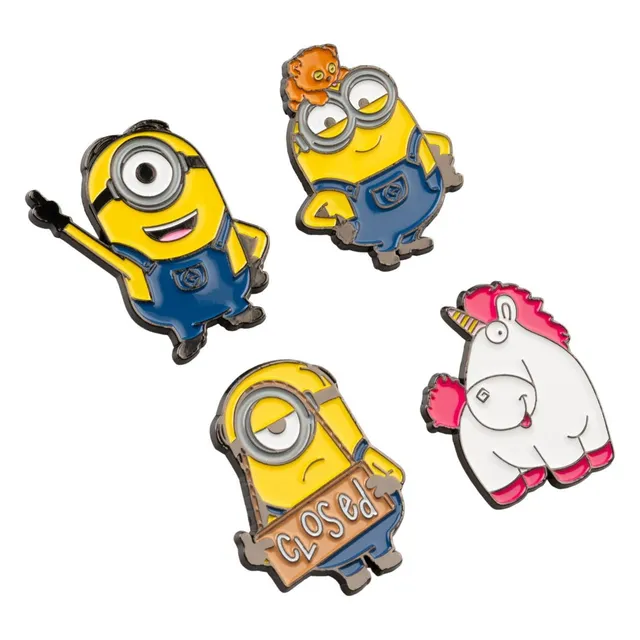 minions-ansteck-pins-4er-set-emaille-pins-anstecker image 1