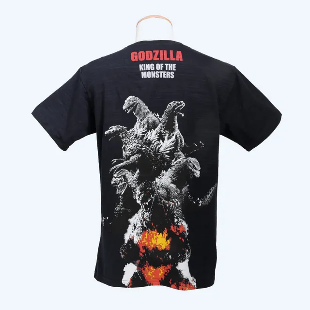 godzilla-x-folkart-evolutions-t-shirt-schwarz-baumwolle image 1