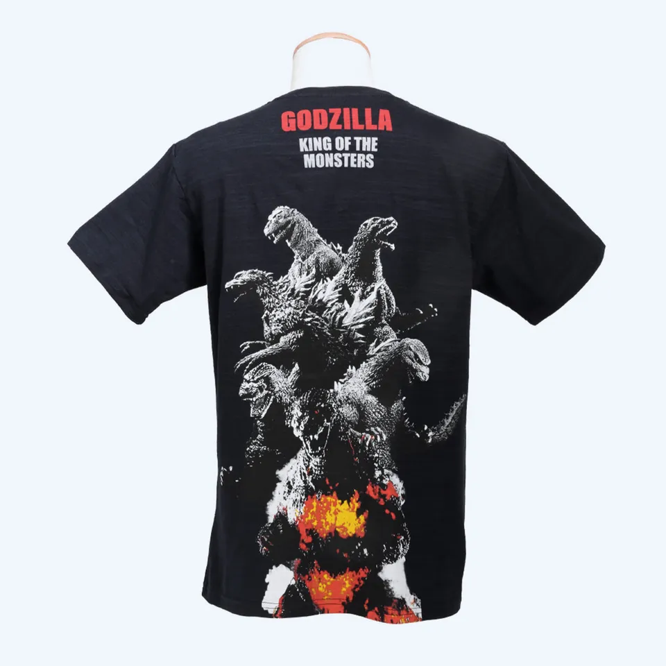 godzilla-x-folkart-evolutions-t-shirt-schwarz-baumwolle image 1