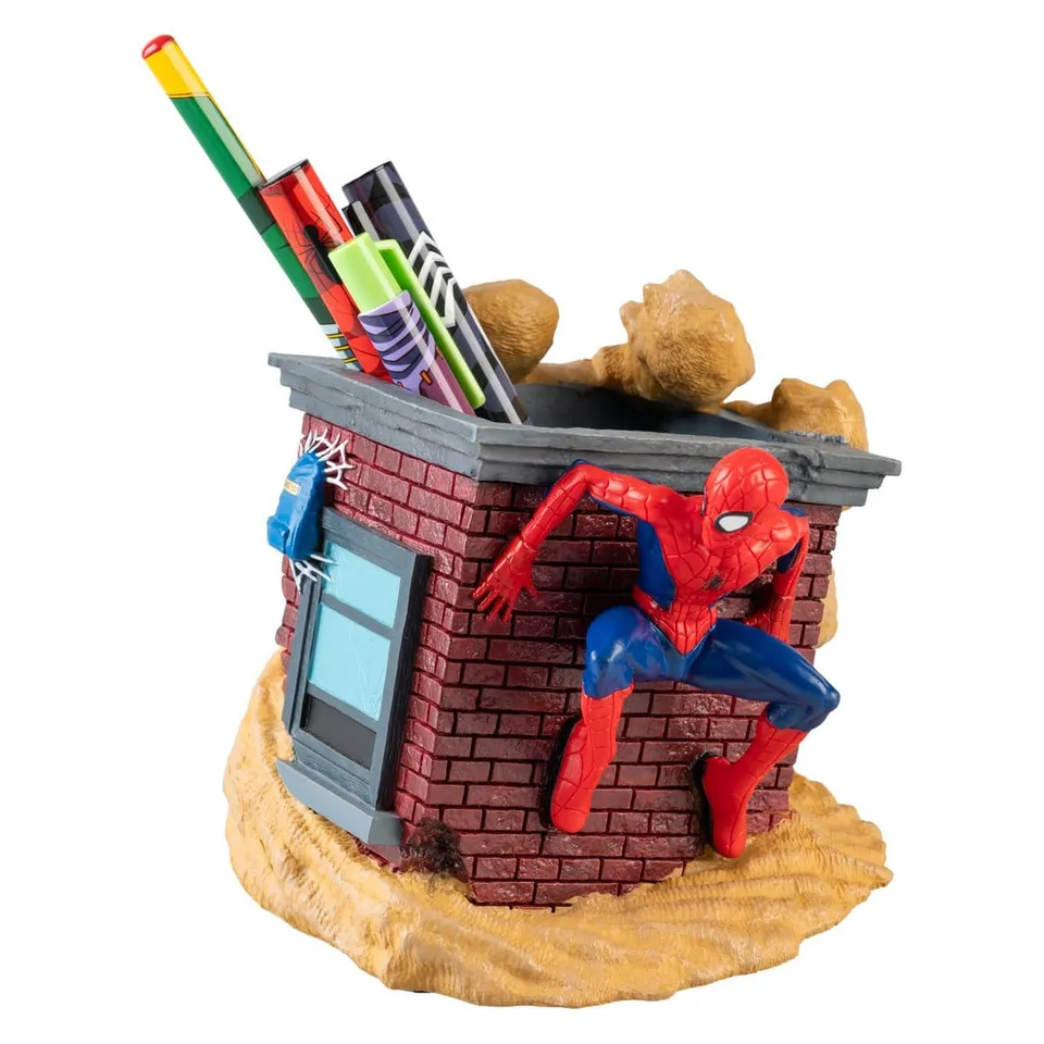 marvel-spider-man-stiftehalter-harz-mit-schreibwaren-set image 1
