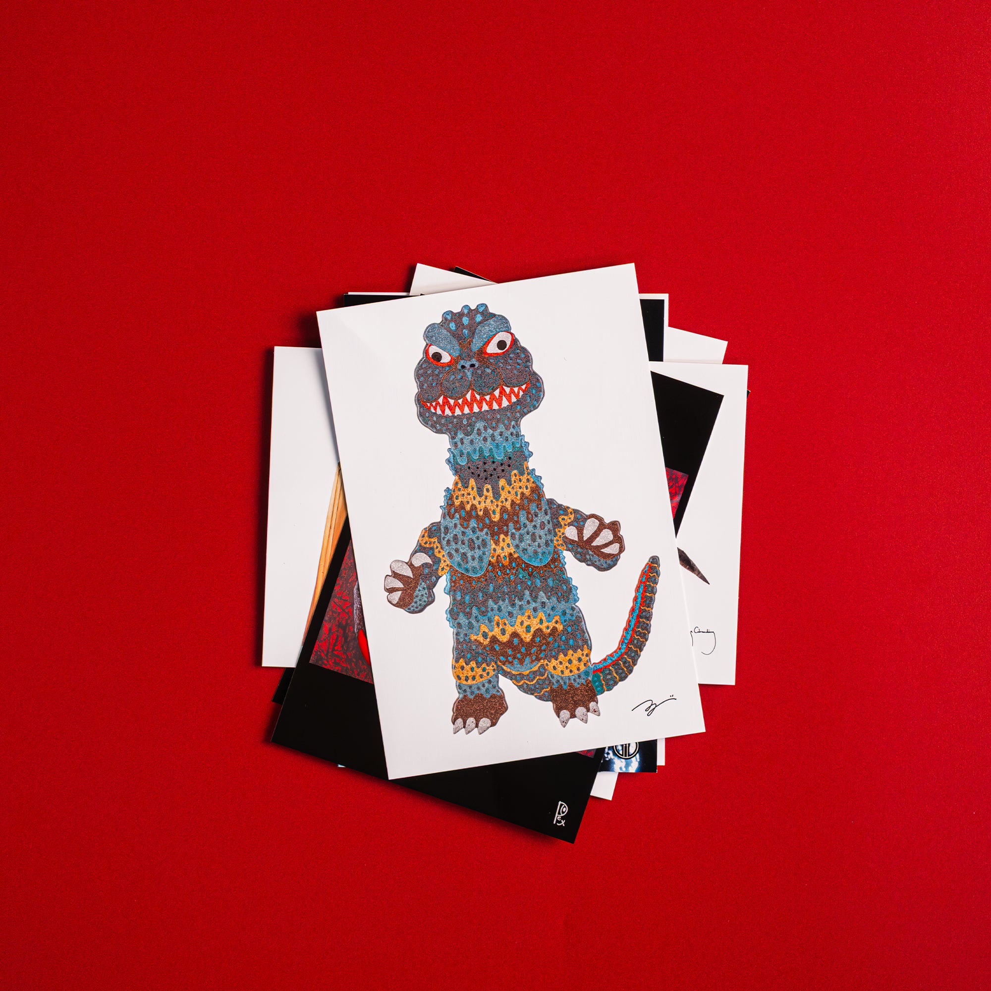 godzilla-the-art-kotaro-abe-postkarte-papier-10x14cm image 3
