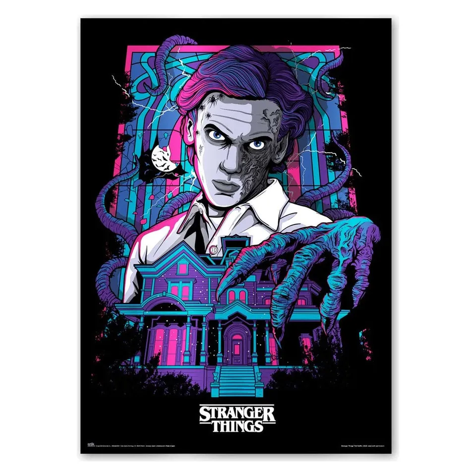 stranger-things-leuchtendes-poster-premium-50-x-70-cm image 1