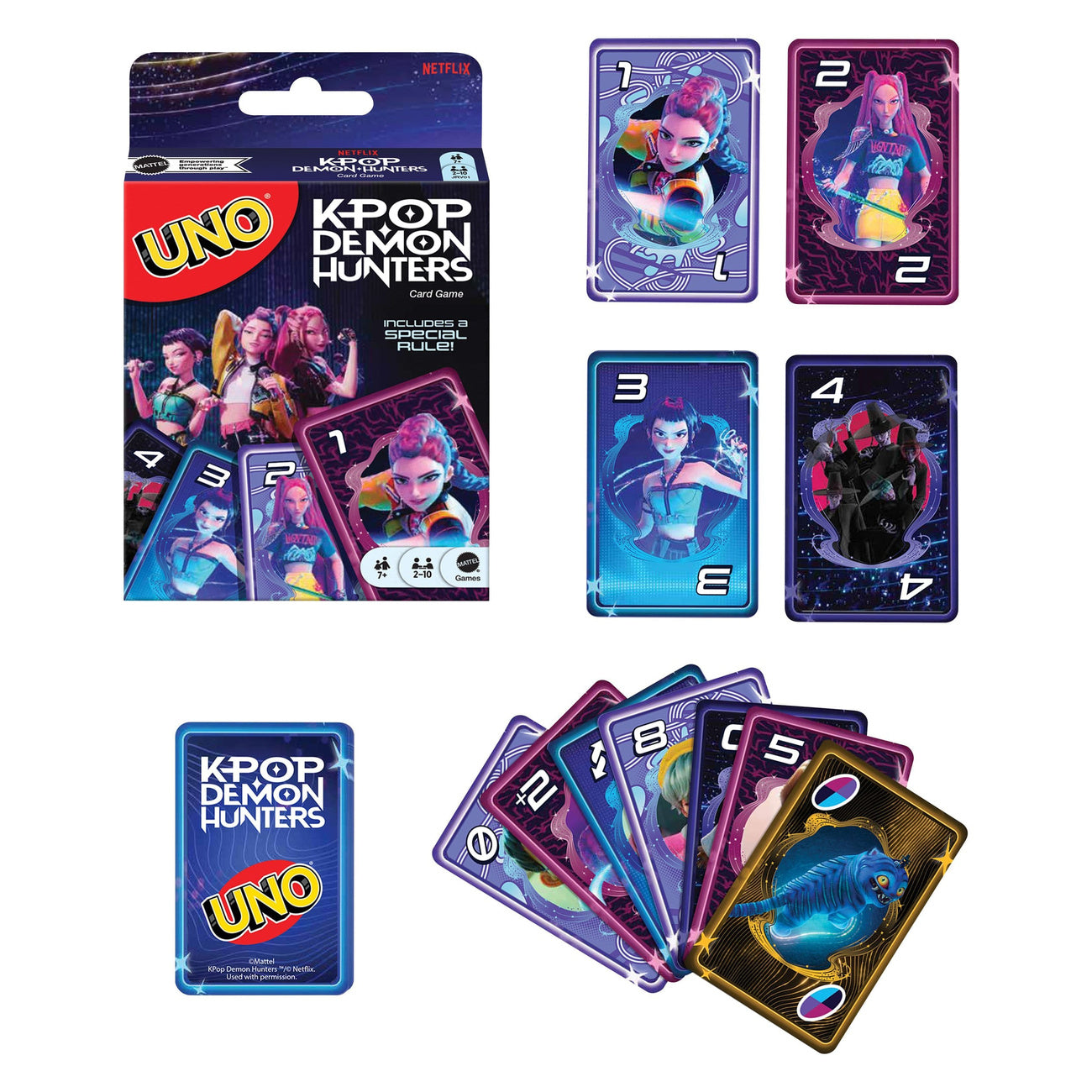 kpop-demon-hunters-uno-kartenspiel-goldener-honmoon image 3