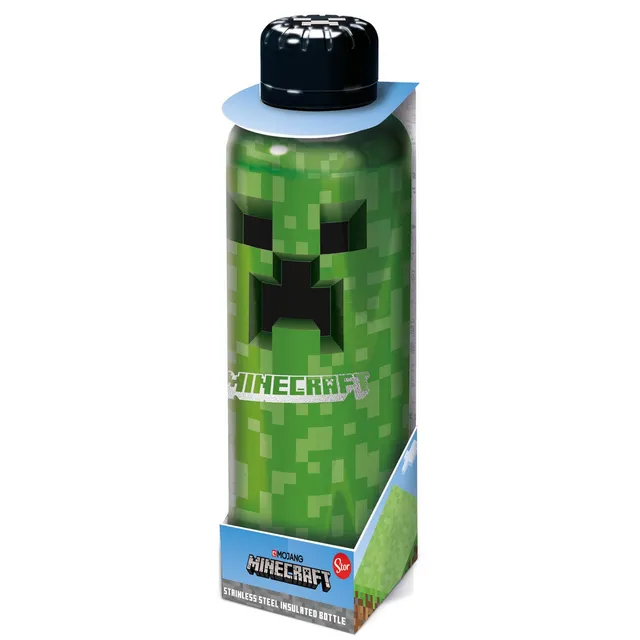 minecraft-creeper-edelstahl-trinkflasche-gr-n image 1
