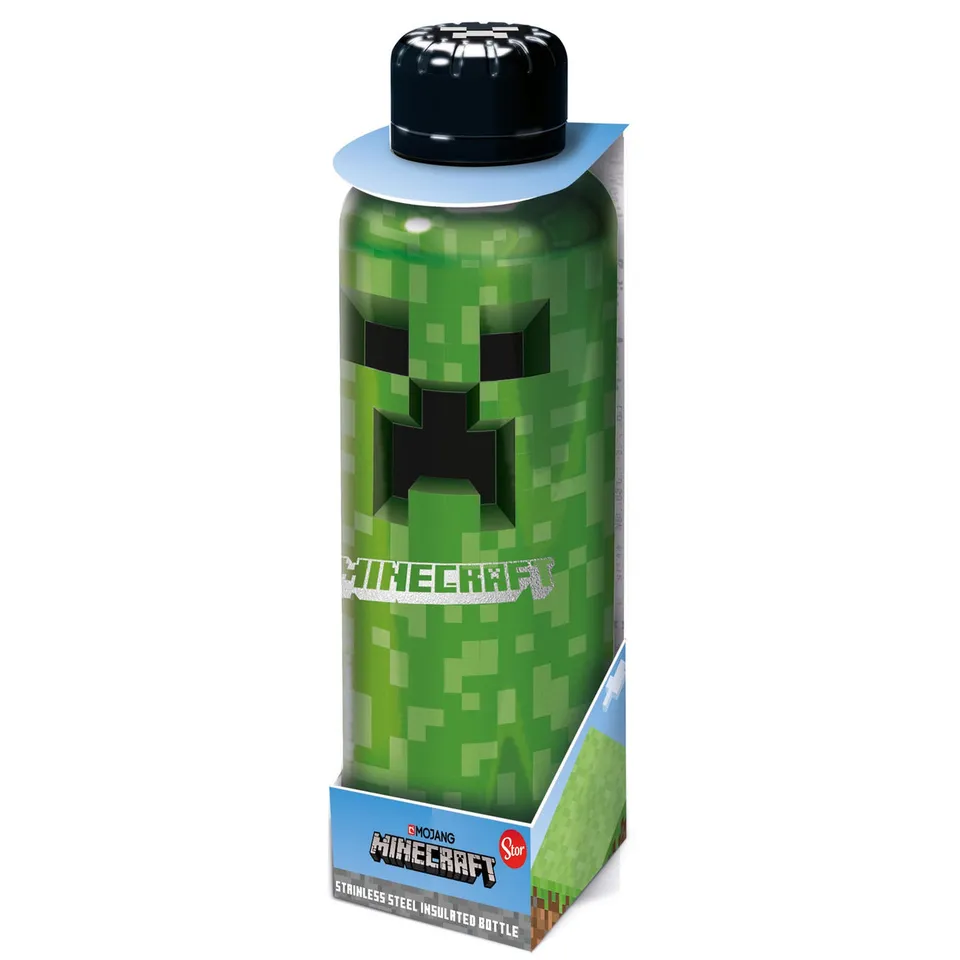 minecraft-creeper-edelstahl-trinkflasche-gr-n image 1