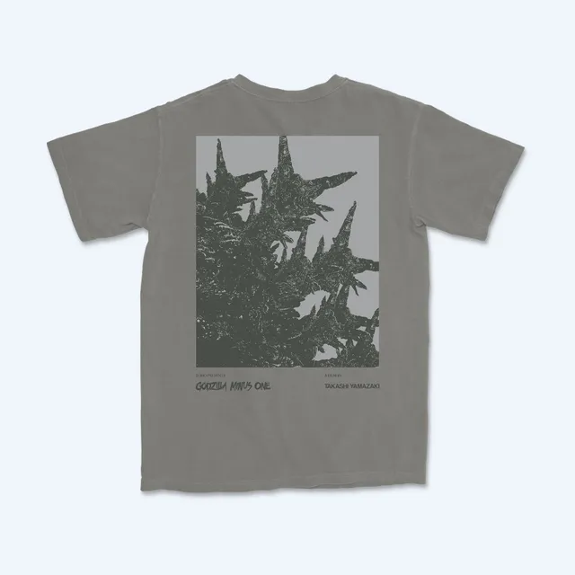 godzilla-minus-one-dorsal-fin-t-shirt-grau-baumwolle image 1