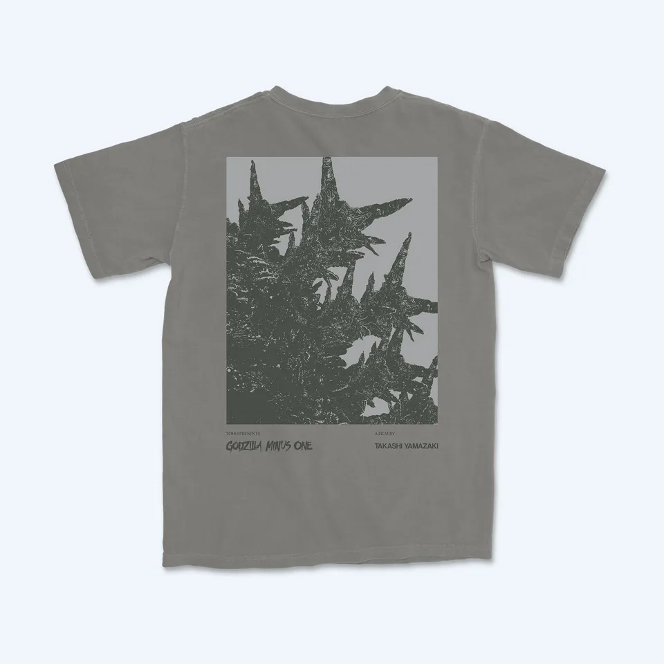 godzilla-minus-one-dorsal-fin-t-shirt-grau-baumwolle image 1