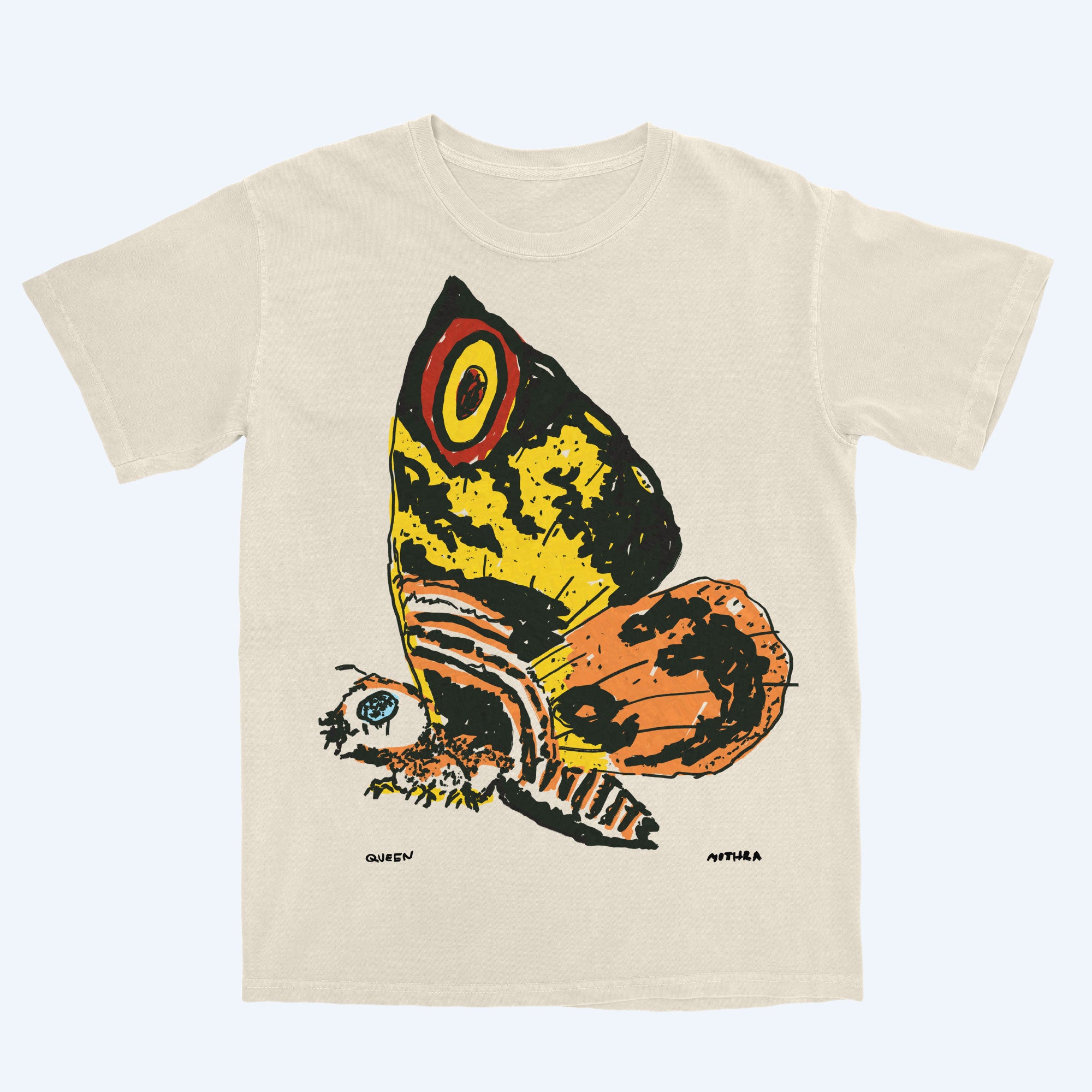 godzilla-mothra-sketch-t-shirt-wei-m-baumwolle image 1