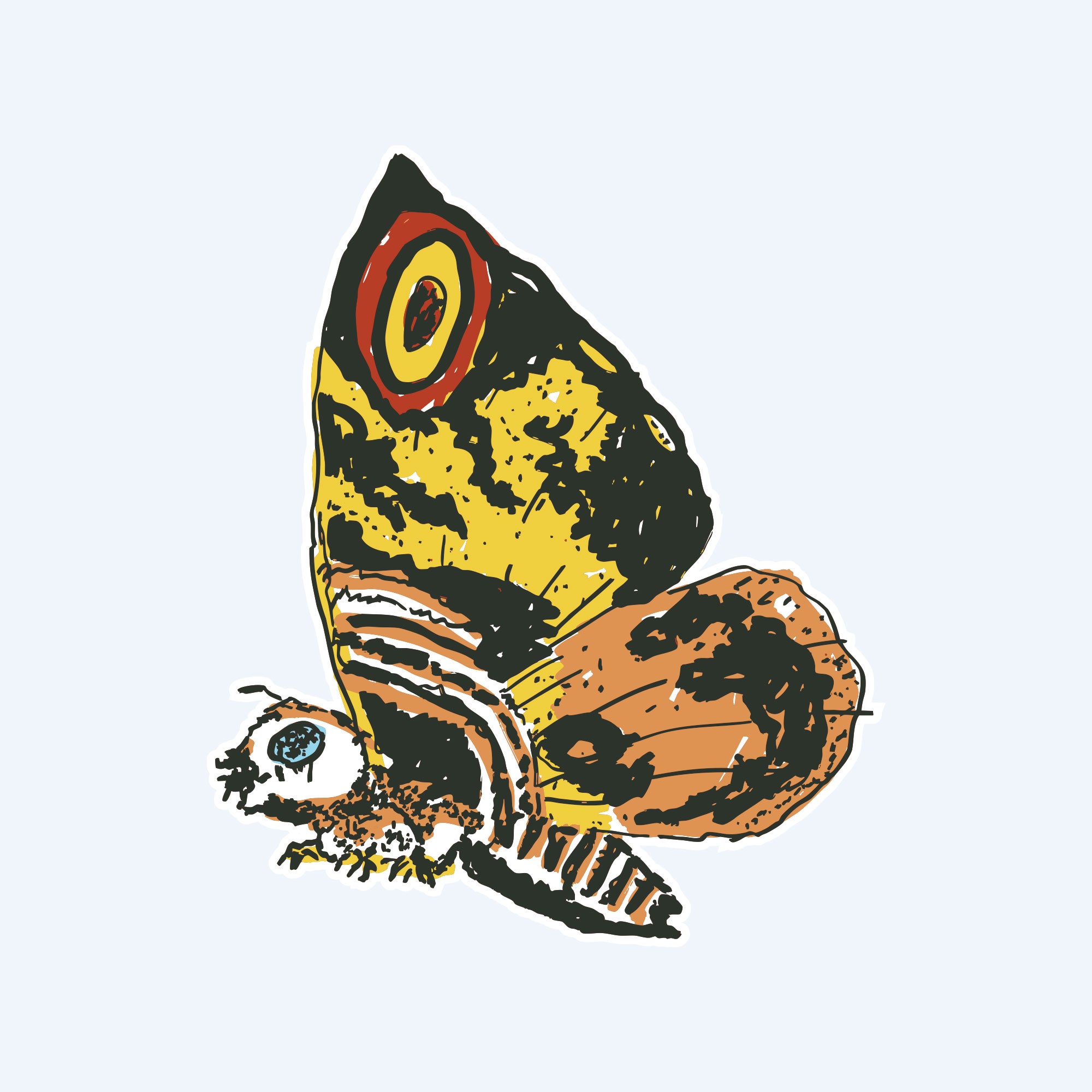 mothra-sticker-4-pack-vinyl-aufkleber-set-bunt image 4